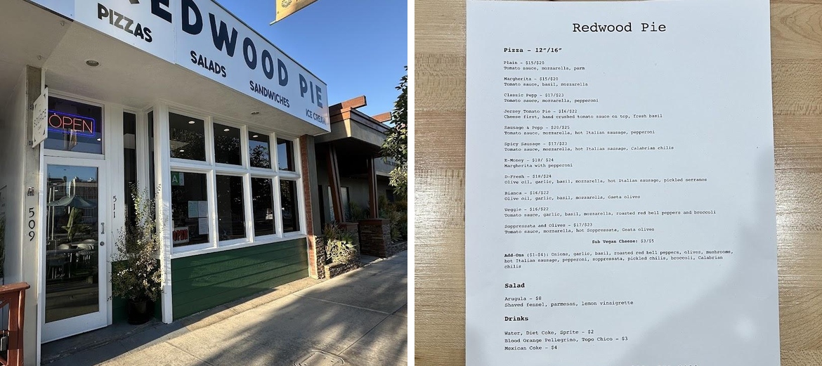 Redwood Pie Menu