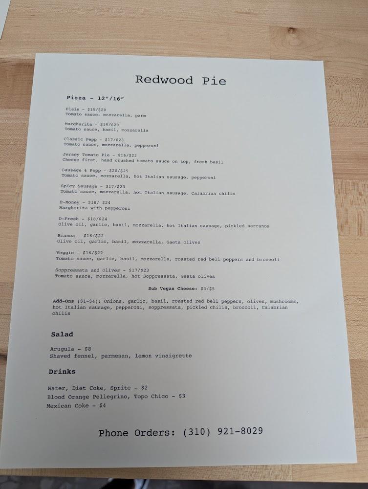 Redwood Pie Menu image 2